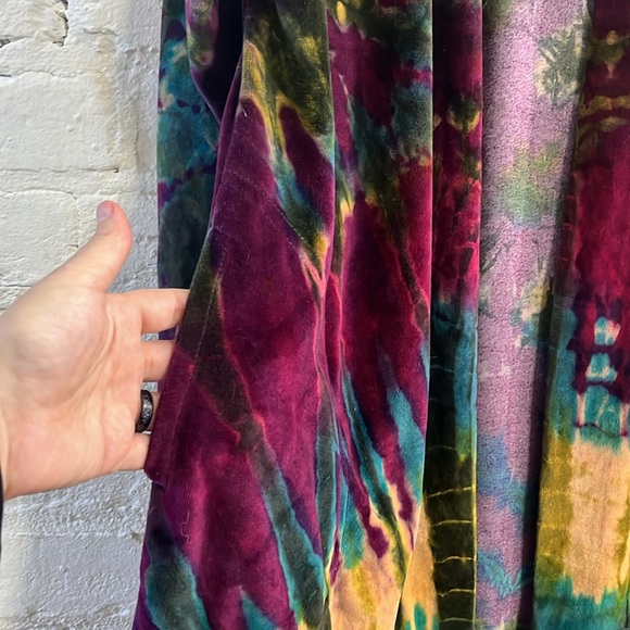 Velvet Tie Dye Duster Coat - Picture 2 of 5